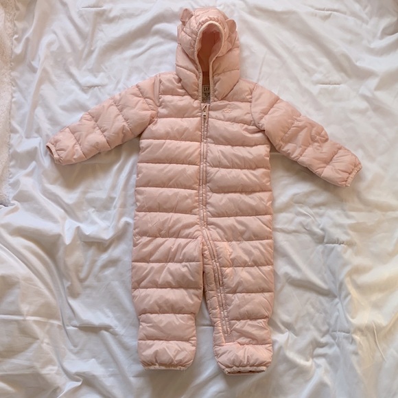 Baby Gap ColdControl Puffer One-Piece, misty rose pink size 12-18 months - Picture 1 of 16